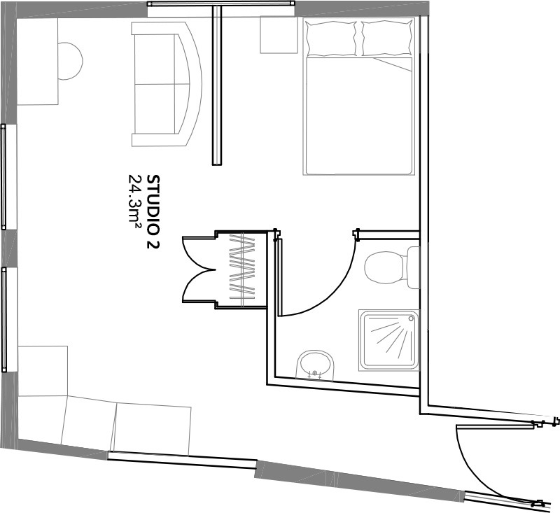 Flat 2 floor plan